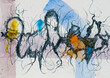 © Clive Watts/Stocksy - An abstract watercolor and ink painting, lines which suggest motion.