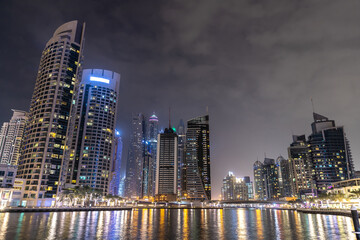 Poster - Dubai Marina at night