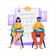 Wall Mural - employee selection test for job recruitment concept