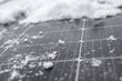  Solar energy panel in winter time. Getting electricity with solar panels in winter.Alternative energy.