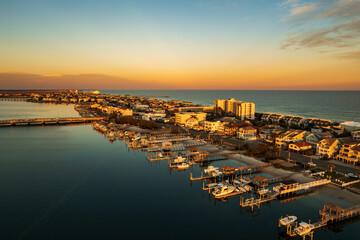 wrightsville beach, north carolina at sunset.
