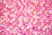 Romantic Pink Flower Wall Background Material