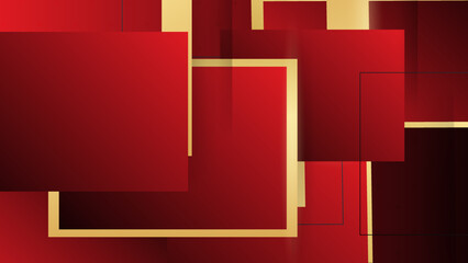 Wall Mural - Luxury red gold background