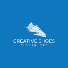 shoes sneaker boots shoes store logo men shoes vector sports style shoes logo template