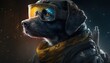© Get Stock - Creative 4k high resolution wallpaper art of a dog inspired by game movie with Tactical shooter with realistic military settings and weaponry by Photography (generative AI)