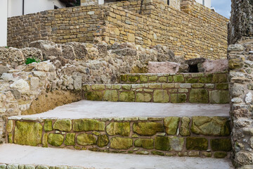 Wall Mural - close-up stone steps in the ancient antique city