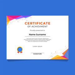 Wall Mural - Abstract Geometric Certificate Template Design