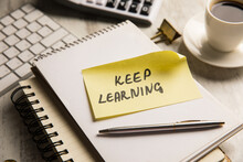 Keep Learning Is Written On Paper.