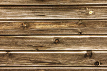 Brown Wood Texture. Wooden Wall Background. Rustic Desks With Knots Pattern. Countryside Architecture Wall. Village Building Construction. Weathered Wood Backdrop. Rusty Grunge Wood Texture.