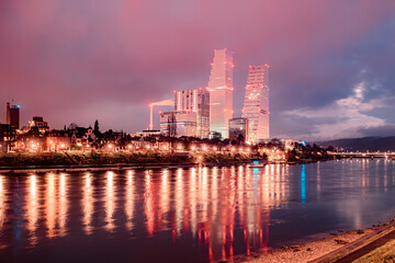 Wall Mural - city skyline at night