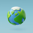 © Kannapat - 3d Vector Green Planet Earth, Earth Day, Environment day, Ecology concept.