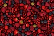 red fruits blended top view illustration generative ai