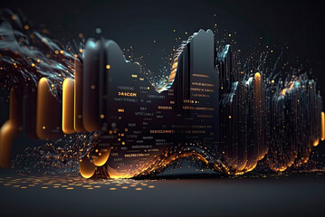 Big data concept background. Generative AI