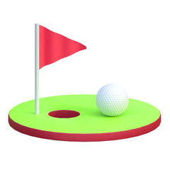 golf ball icon sport equipment 3d illustration