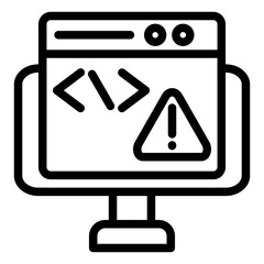 Vector Design Code Error Icon Style
