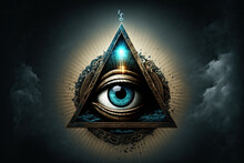 All Seeing Eye Of Providence. Generative Ai