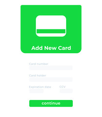 Wall Mural - add new card, mobile ui design
