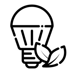 Sticker - eco light bulb lamp light ecology icon