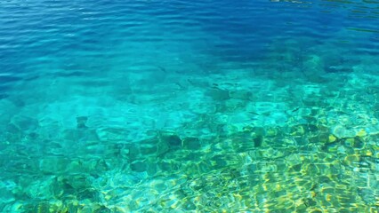 Wall Mural - Crystal clear turquoise water of Ionian sea, Greece.