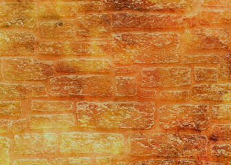 Wall Mural - Paper background from brown texture bricks.