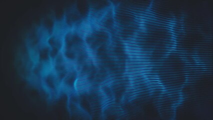 Wall Mural - Abstract Waving Lines Fx Background Loop/ 4k animation of an abstract background of fractal particle lines waving and seamless looping with camera angle and depth of field