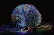© ADDICTIVE STOCK - Abstract brain covered with colorful wires