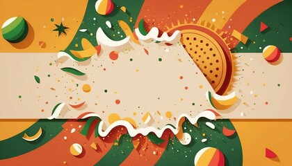 Cinco de mayo holiday background with copy space for text generative ai