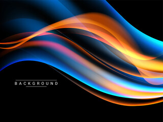 Wall Mural - abstract smooth stylish colorful wave design background
