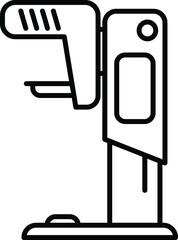 Poster - Female mammography machine icon outline vector. Clinic patient. Lab ray