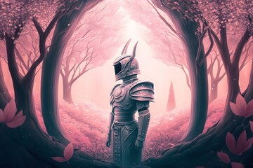 Canvas Print - Ancient Knight wandering the forest | Beautiful Wallpaper |