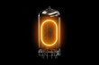 © vachom - Zero. Digit 0. Nixie tube indicator digit. Gas discharge indicators and lamps. 3D. 3D Rendering