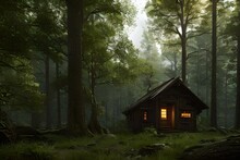 Secluded Cabin In The Woods