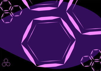 Wall Mural - background with hexagons