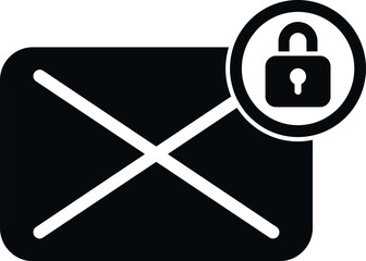 Poster - Mail message password protection icon simple vector. Service log. Policy system