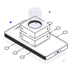 Canvas Print - Mobile Database 