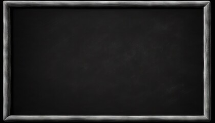 Canvas Print -  a black chalkboard with a silver frame on a black background with a silver border around it and a white border around the edges of the edges.  generative ai