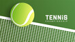 Tennis ball on net , illustrations for use in online sporting events , Illustration Vector EPS 10