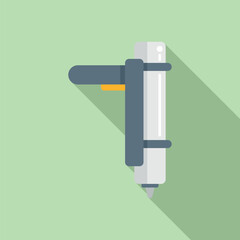 Poster - Silicone caulk gun icon flat vector. Glue tube. Silicon pistol