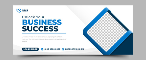 Wall Mural - Business promotion horizontal modern banner template design