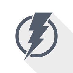 Poster - Bolt vector icon, energy concept flat design illustration