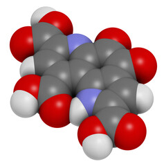 Poster - Methoxatin redox cofactor molecule. 3D rendering.