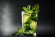 mojito cocktail with mint leaves created with Generative AI technology