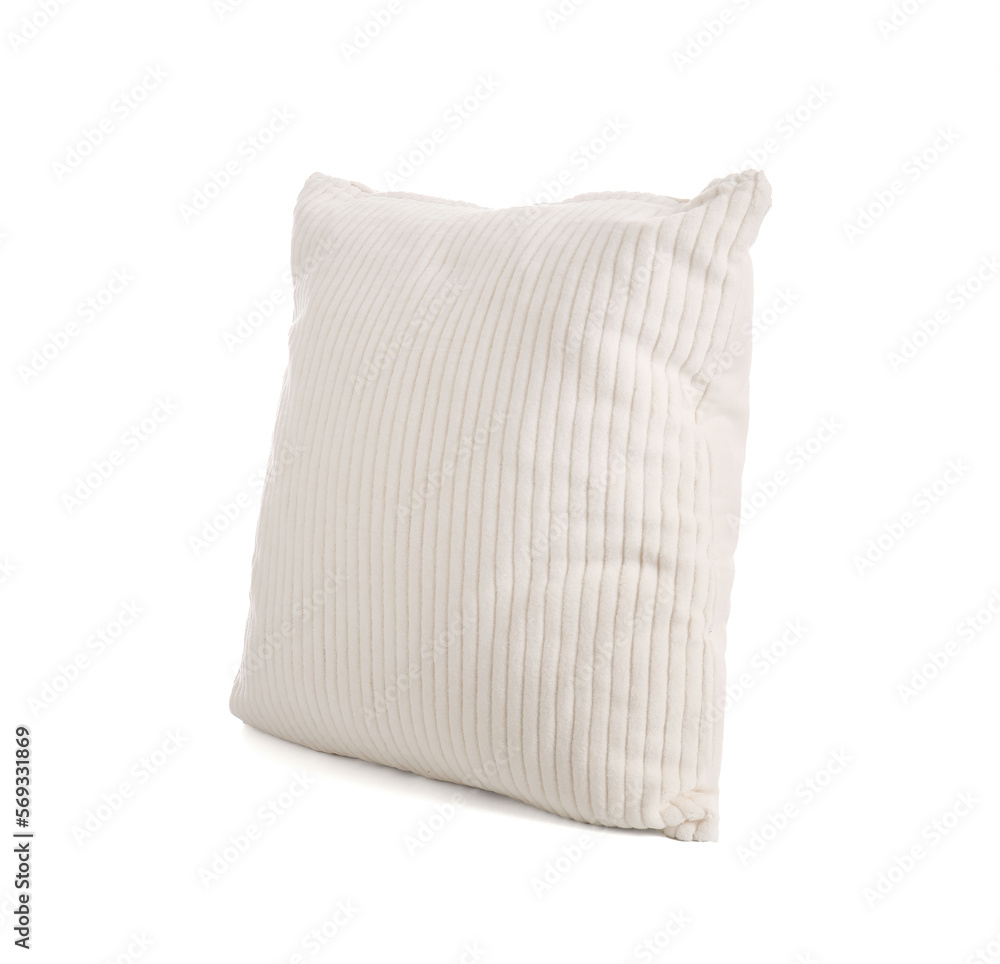 Soft pillow isolated on white background