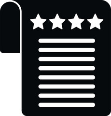 Poster - Paper ranking icon simple vector. Star medal. Award winner