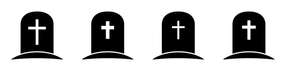 Wall Mural - Tombstone icon. Rip grave icon vector.