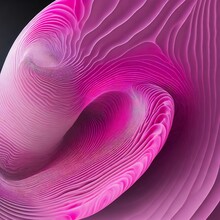 Abstract Pink Spiral Curvy Wave, Generative Art By A.I.