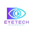 © Achmad - Eye technology logo design, eye symbol icon, software logo, vector illustration. Digital eye creative symbol concept.