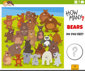 counting cartoon bears animals educational game