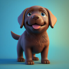 Sticker - Cartoon 3D cute puppy