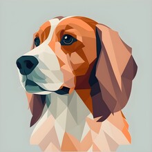 Dog Icon, Dog Flat Design, Vector Art.  Generative AI.
